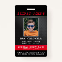 Secret Agent Spy Badge