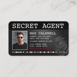 SECRET AGENT VISITKORT