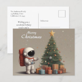 Secret Astronaut Santa Gifts under Julgran Helg Vykort