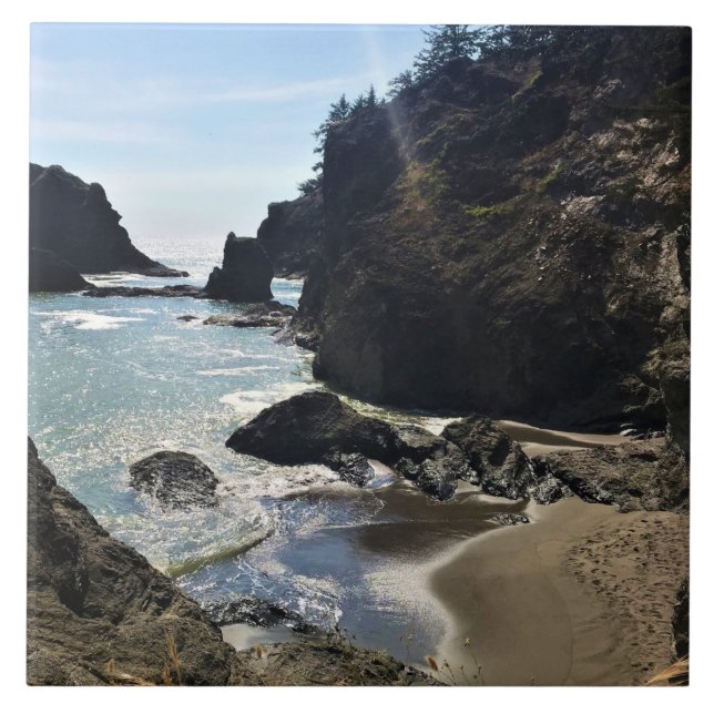 Secret Beach, Samuel H. Boardman, Oregon Kakelplatta (Framsidan)