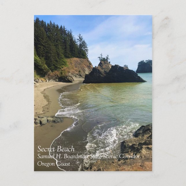 Secret Beach, Samuel H. Boardman, Oregon Vykort (Framsida)