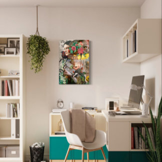 Secret Brev Vintage Digital Collage Canvastryck