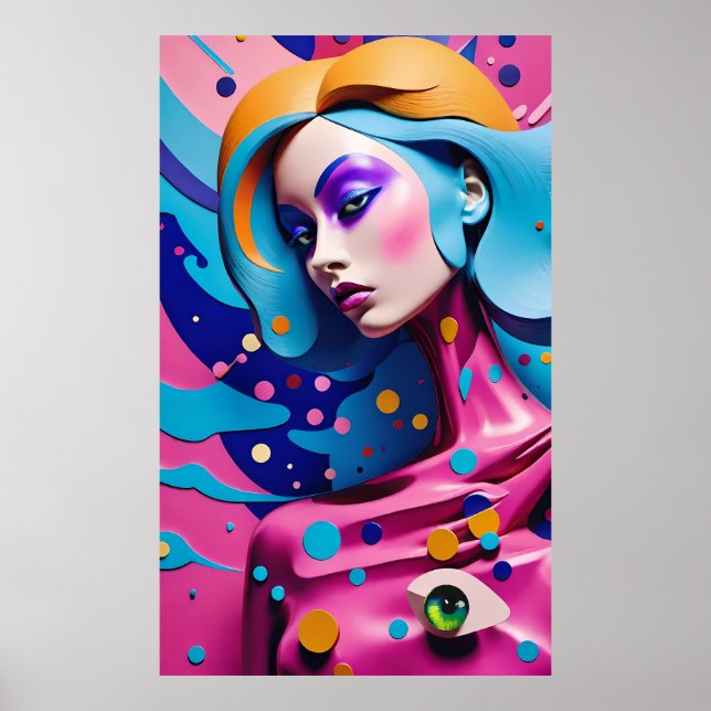 Secret Den in Shinjuku - Ken Gage Surreal Art Poster (Framsidan)