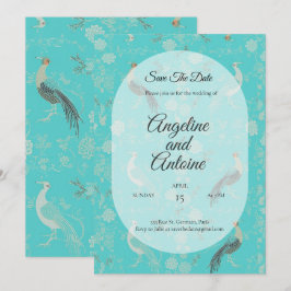 Secret d'Indochine luxury Chinoiserie pattern Inbjudningar