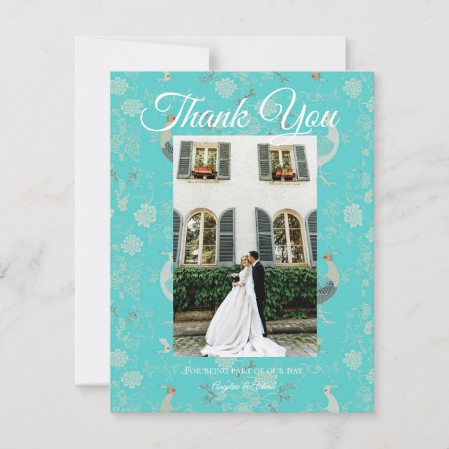 Secret d'Indochine Wedding Thank You Card Tack Kort (Framsida)