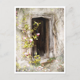 Secret Fairy Door to magic Land / Flower Kingdom Vykort