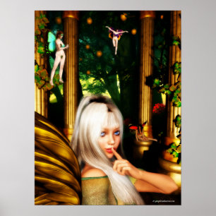Secret Fairy Temple i Skogen Poster