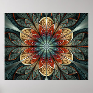 Secret Garden Abstrakt Fractal Art Poster