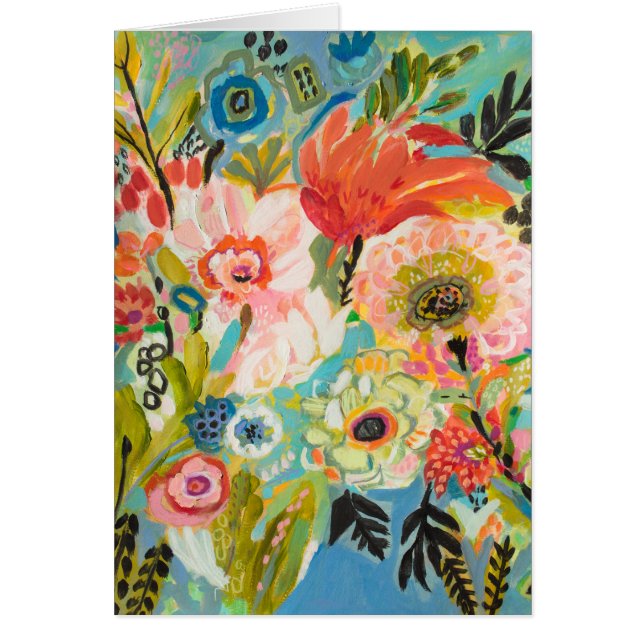Secret Garden Blommigt III Hälsningskort (Framsidan)