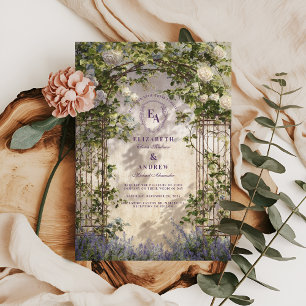 Secret Garden Grind Fairytale Bröllop Inbjudningar
