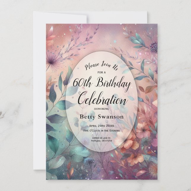 Secret Garden in Evening Glow Anpassningsbar Year Inbjudningar (Framsida)