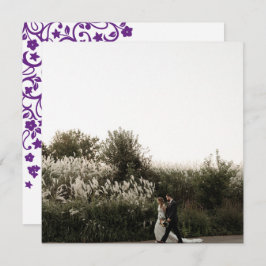 Secret Garden Lila Blommigt Square Photo Tack