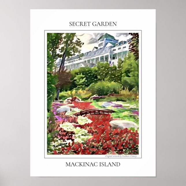 Secret Garden Mackinac Island Poster (Framsidan)