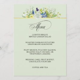 Secret Garden Rustic Wildblommu Menu Meny