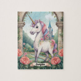 Secret Garden Unicorn Personlig Kids Pussel