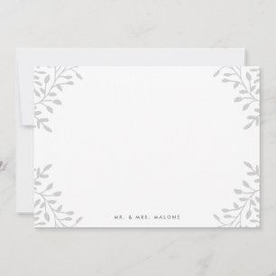 Secret Garden Wedand Stationery - Grått Anteckningskort