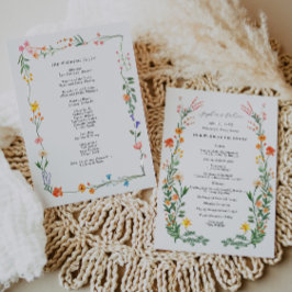 Secret Garden Wedding Ceremony-programmet