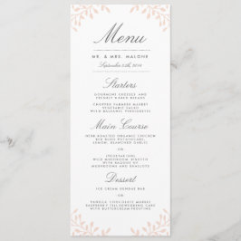 Secret Garden Wedding Dinner Menu -  Meny