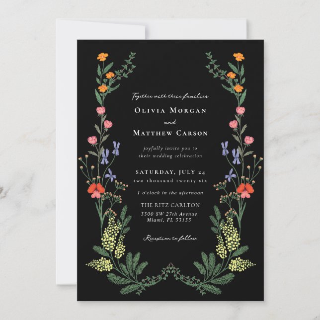Secret Garden Wedding Inbjudningar (Framsida)