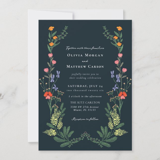 Secret Garden Wedding Inbjudningar (Framsida)
