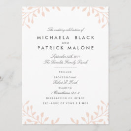 Secret Garden Wedding Program - 