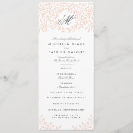Secret Garden Wedding Program - 