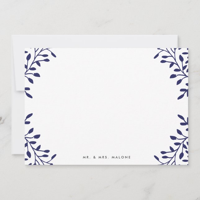 Secret Garden Wedding Stationery - flottan Anteckningskort (Framsida)