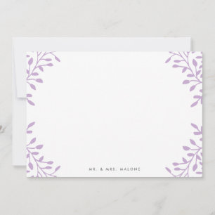 Secret Garden Wedding Stationery - Orchid Lila Anteckningskort