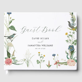Secret Garden WildblommRam Bröllop Guest Bok