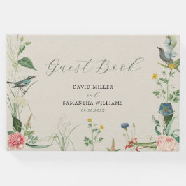 Secret Garden WildblommRam Bröllop Guest Bok