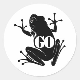 Secret Heart "GO" Flying Frog Classic Runt Klistermärke