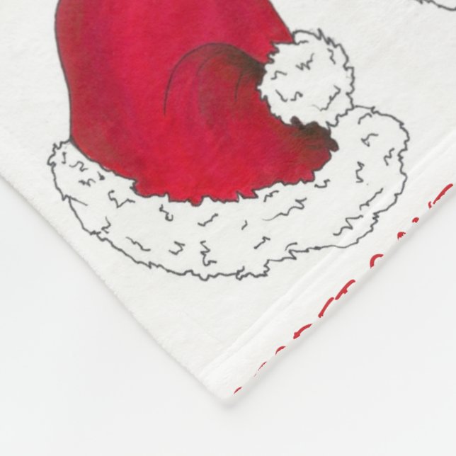 Secret Jultomten Gift Red Helgdag Julafton Fleecefilt (Hörn)