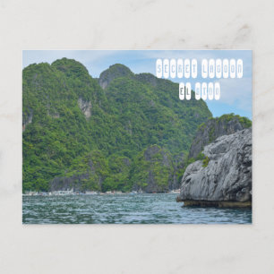 Secret Lagoon i El Nido Palawan Vykort