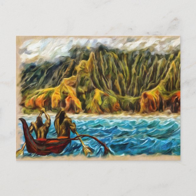 Secret Lau Napali Kusten Kauai Vykort (Framsida)