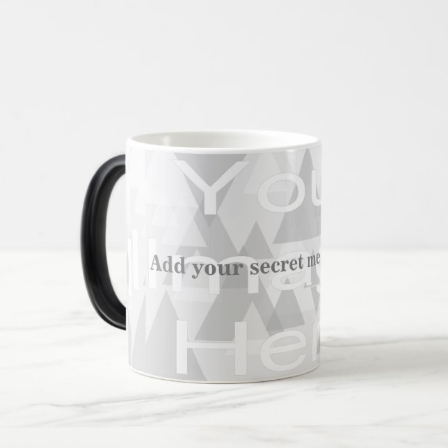 Secret Message Morphing Template Mug Magisk Mugg (Framsida vänster)