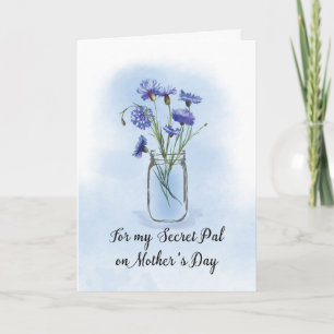 Secret Pal Mors dag Cornblommor i Mason Burk Kort