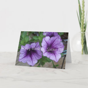 Secret Pal Petunia-födelsedag Kort