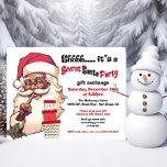 Secret Santa American Gift Exchange Swap Inbjudningar<br><div class="desc">Det är ett hemligt jultomtsbyte eller byte med ett afrikanskt svart tomte och en massa roligt gåvor. Om du vill göra fler ändringar går du till Anpassa den här mallen. På grund kan du se "Vill du anpassa designen ännu mer? Klicka på EDIT med Design verktyg. Därifrån kan du ändra...</div>