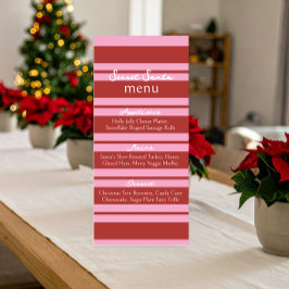 Secret Santa Cabana Rosa och Red Rand Preppy Meny