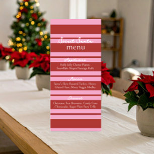 Secret Santa Cabana Rosa och Red Rand Preppy Meny