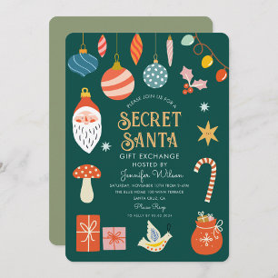 Secret Santa Gift Exchange-Julfesten - jul Inbjudningar