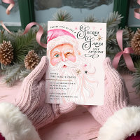 Secret Santa Gift Exchange Retro Rosa Jultomten