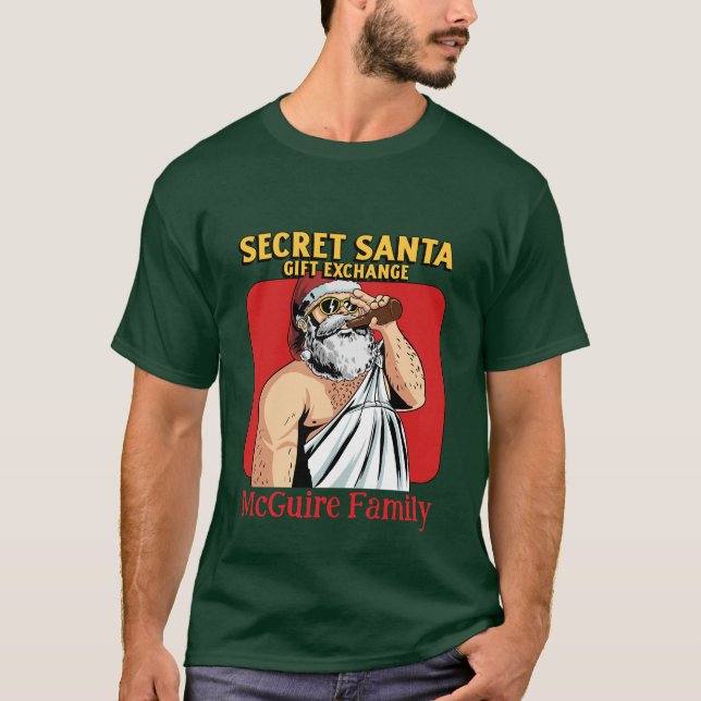 Secret Santa Gift Exchange T Shirt (Framsida)