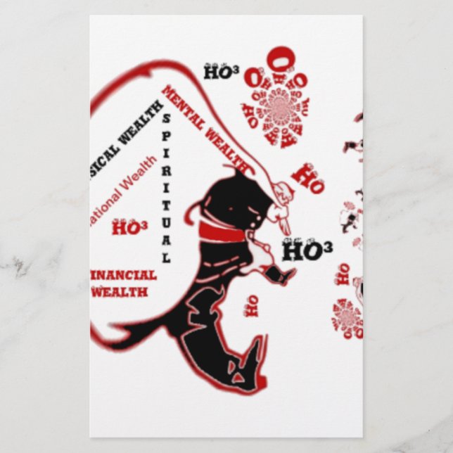 Secret Santa Gift - välstånd och välstånd Brevpapper (Framsida)