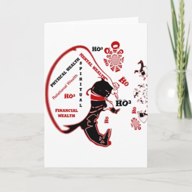 Secret Santa Gift - välstånd och välstånd Helgkort (Framsida)