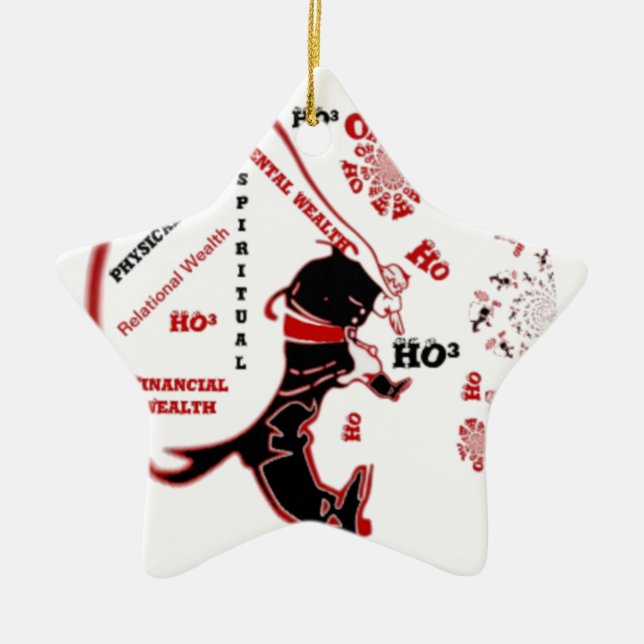 Secret Santa Gift - välstånd och välstånd Julgransprydnad Keramik (Framsidan)