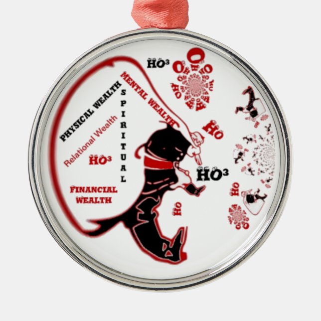 Secret Santa Gift - välstånd och välstånd Julgransprydnad Metall (Framsidan)