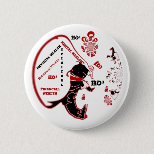 Secret Santa Gift - välstånd och välstånd Knapp (Framsida)