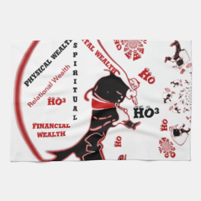 Secret Santa Gift - välstånd och välstånd Kökshandduk (Horisontell)