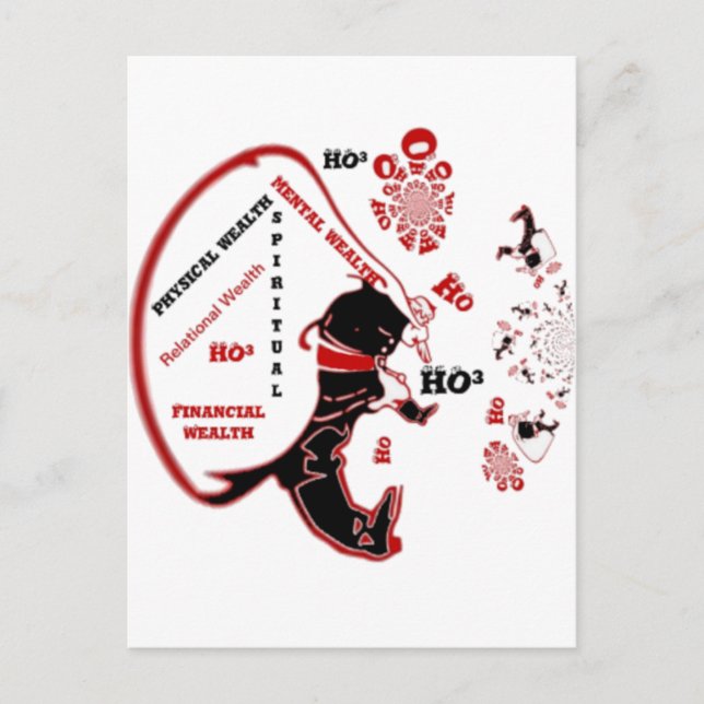 Secret Santa Gift - välstånd och välstånd Vykort (Framsida)